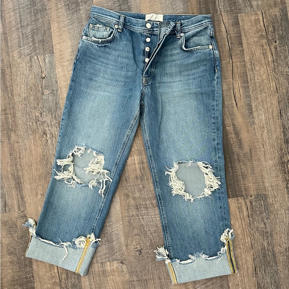 Free People Cropped Jeans Size 27